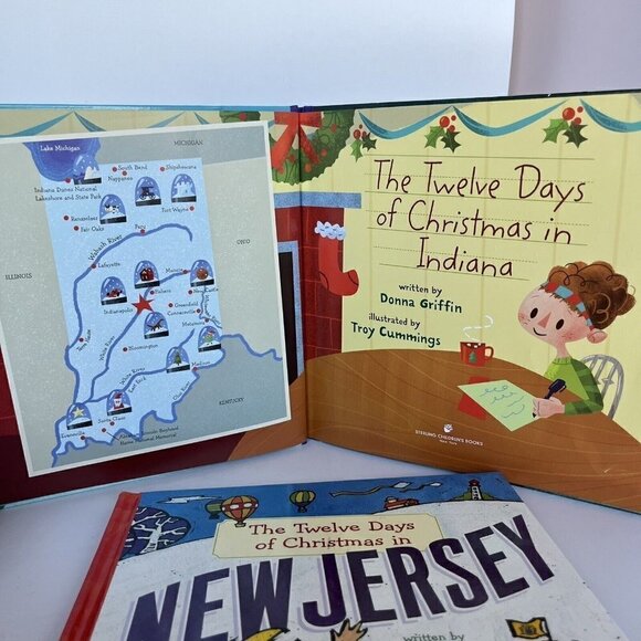 The 12 Days of Christmas-New Jersey Indiana & Iowa (So3) Great Classroom Gift! - Picture 8 of 10